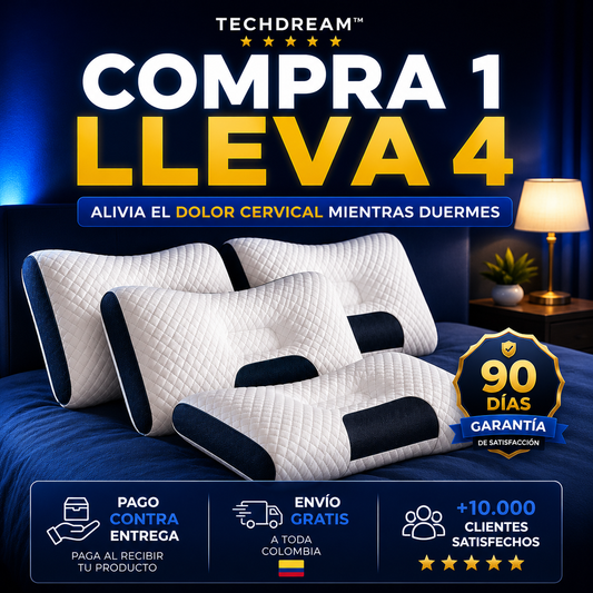 Pack x4 Almohadas Relax TechConfort™ - Pago Contraentrega en Colombia