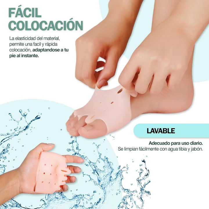 Almohadillas terapéuticas con Separador de dedos l PharmaToe™ 2x1
